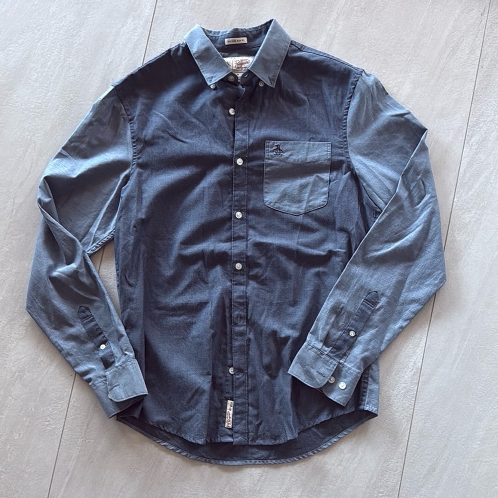 Original Penguin Blue Casual Button Down Shirt